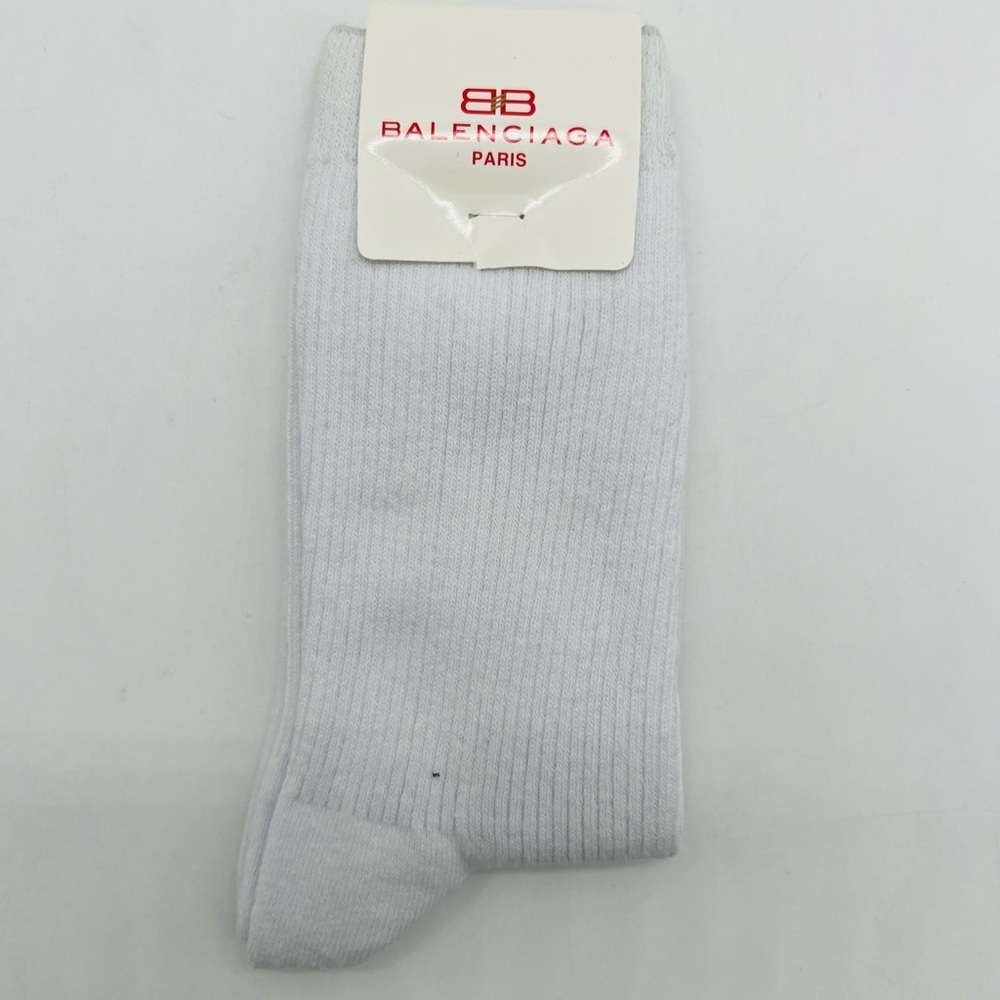 Balenciaga White Casual Crew Socks for Children EU Size 22 or U.S. 6-10 NWT